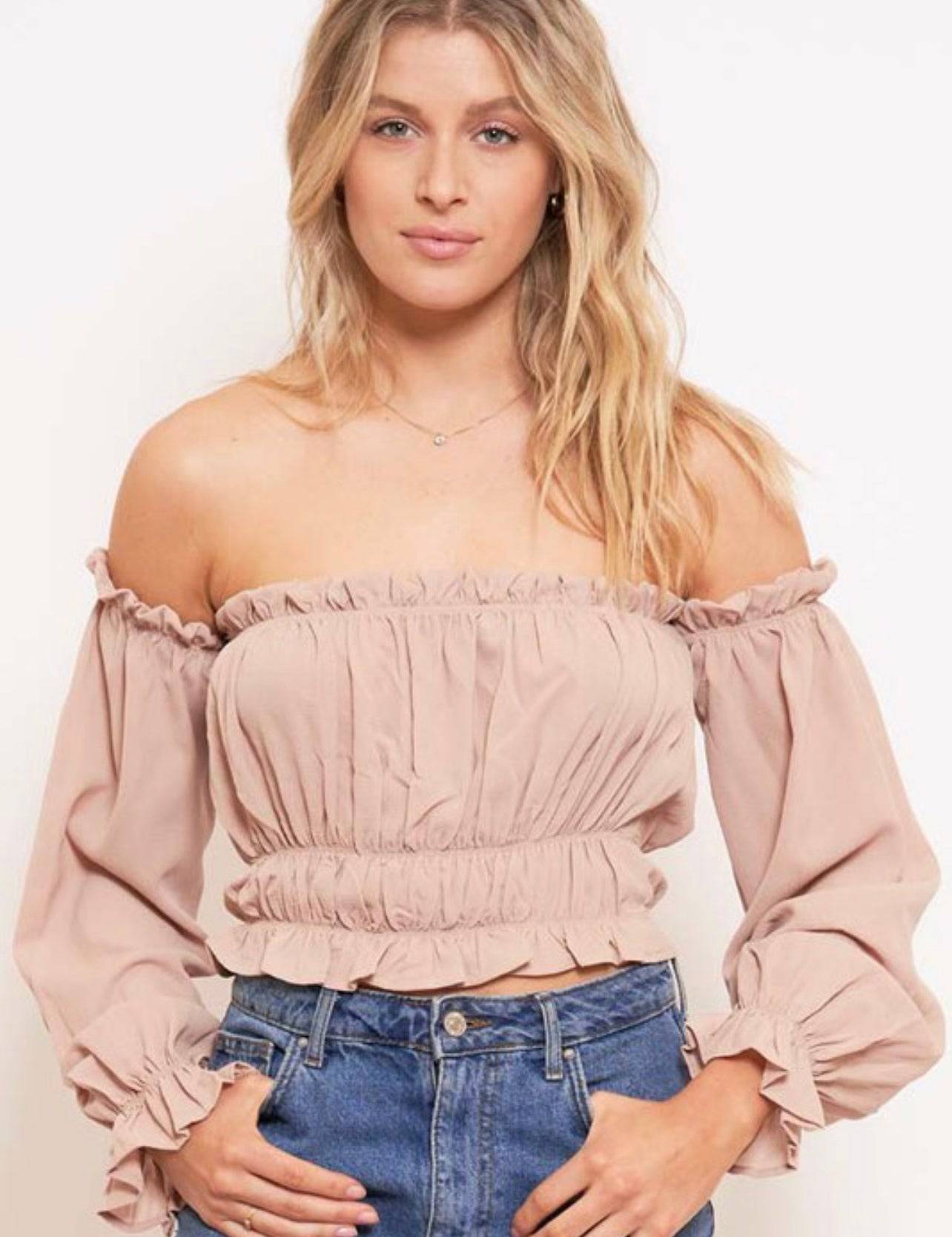 Celine Off Shoulder Top - Style Baby OMG Fashion Boutique - Stylebabyomg - Buy - Aesthetic Baddie Outfits - Babyboo - OOTD - Shie 