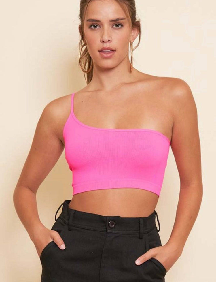 Polly One Shoulder Crop Top - Style Baby OMG Fashion Boutique - Stylebabyomg - Buy - Aesthetic Baddie Outfits - Babyboo - OOTD - Shie 